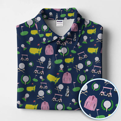 Crazy Pattern Golf Shirt, Vintage Golf Polos, Golf Gift For Golfer