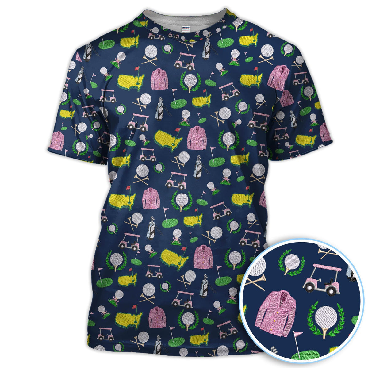 Crazy Pattern Golf Shirt, Vintage Golf Polos, Golf Gift For Golfer