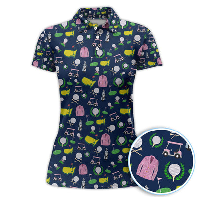 Crazy Pattern Golf Shirt, Vintage Golf Polos, Golf Gift For Golfer
