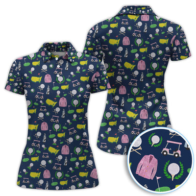 Crazy Pattern Golf Shirt, Vintage Golf Polos, Golf Gift For Golfer