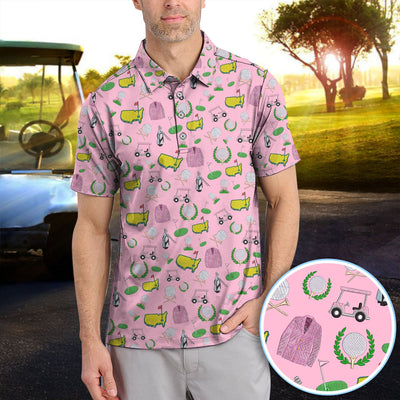 Crazy Pattern Golf Shirt, Vintage Golf Polos, Golf Gift For Golfer