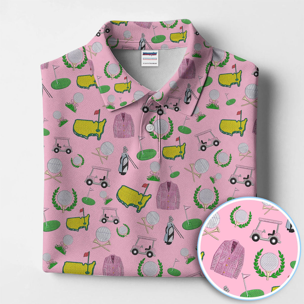 Crazy Pattern Golf Shirt, Vintage Golf Polos, Golf Gift For Golfer