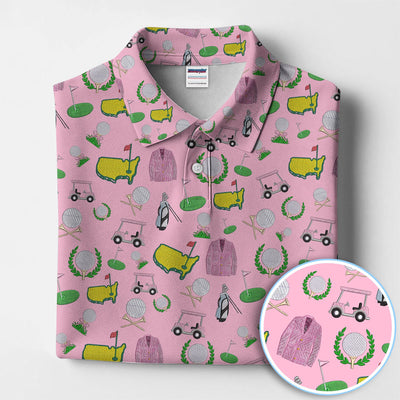 Crazy Pattern Golf Shirt, Vintage Golf Polos, Golf Gift For Golfer