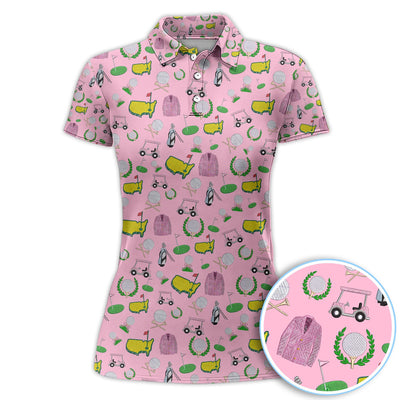 Crazy Pattern Golf Shirt, Vintage Golf Polos, Golf Gift For Golfer