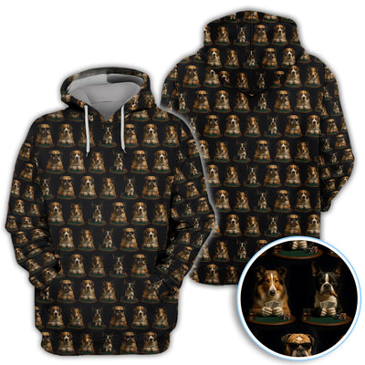 Dog Poker Polos, Dogs Playing Cards Pattern Shirt For Poker Lovers, Gift For Gamble