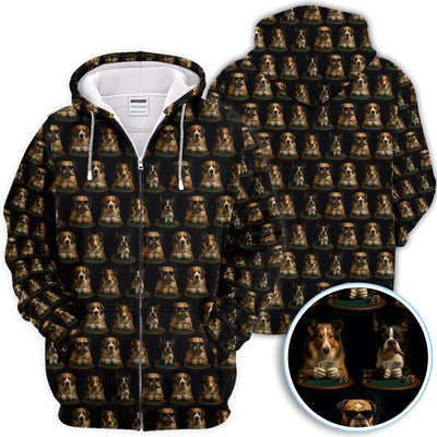 Dog Poker Polos, Dogs Playing Cards Pattern Shirt For Poker Lovers, Gift For Gamble