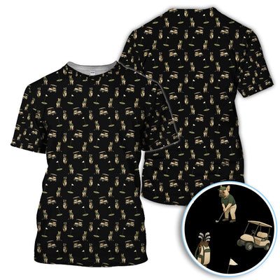 Crazy French Bulldog Golf Polos, Funny Frenchie Golf Shirt For Men, Golf Gift For Golfer