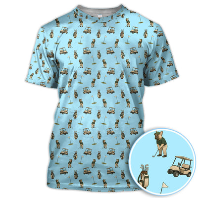 Crazy French Bulldog Golf Polos, Funny Frenchie Golf Shirt For Men, Golf Gift For Golfer