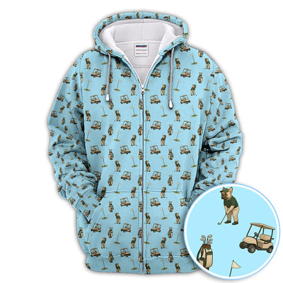 Crazy French Bulldog Golf Polos, Funny Frenchie Golf Shirt For Men, Golf Gift For Golfer