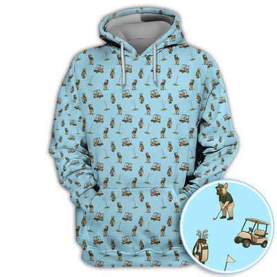 Crazy French Bulldog Golf Polos, Funny Frenchie Golf Shirt For Men, Golf Gift For Golfer