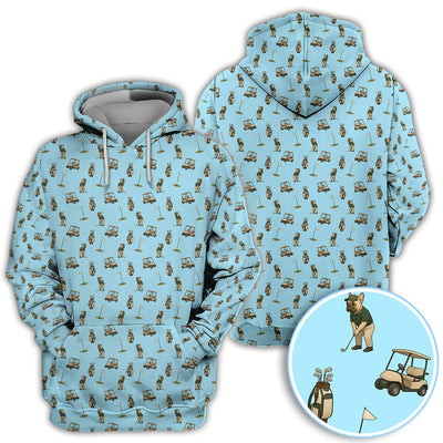 Crazy French Bulldog Golf Polos, Funny Frenchie Golf Shirt For Men, Golf Gift For Golfer
