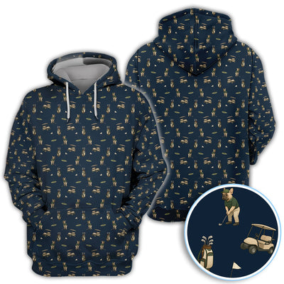 Crazy French Bulldog Golf Polos, Funny Frenchie Golf Shirt For Men, Golf Gift For Golfer
