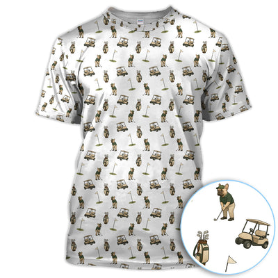 Crazy French Bulldog Golf Polos, Funny Frenchie Golf Shirt For Men, Golf Gift For Golfer