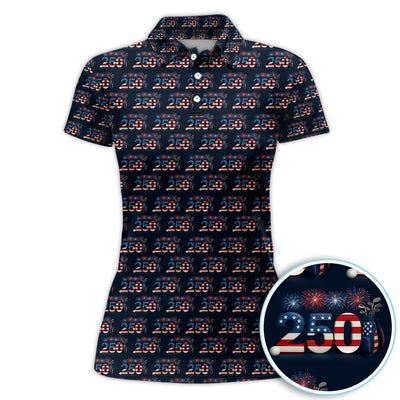 250 USA Birthday Patriotic Golf Polos, Patriotic 250 USA Birthday Golf Shirt For Men, Golf Gift For Golfer