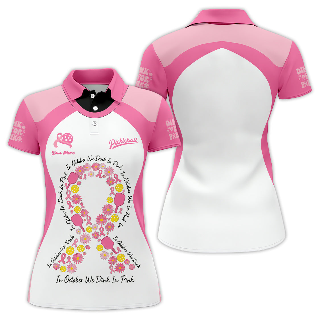 Women's Pickleball Shirt, Breast Cancer Pickleball Shirt, Gift For Pickleball Player