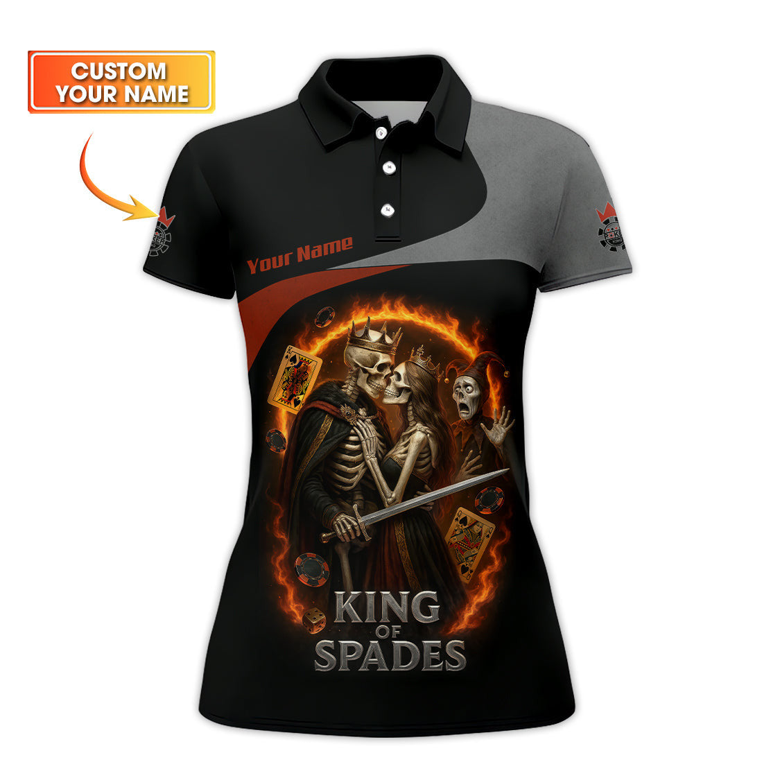 King of Spades Poker Shirt, Funny Poker Shirt For Men, Skeleton Couple Casino Shirt