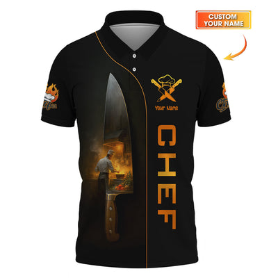Personalized Chef Shirt, Chef Uniform With Knife, Cook Shirts For Cooking Lover