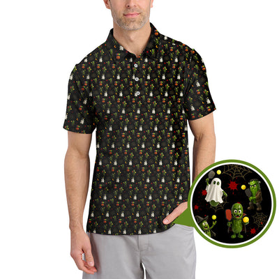 Halloween Pickleball Shirt, Funny Spooky Pickleball Pattern Shirt, Gift For Pickleball Player