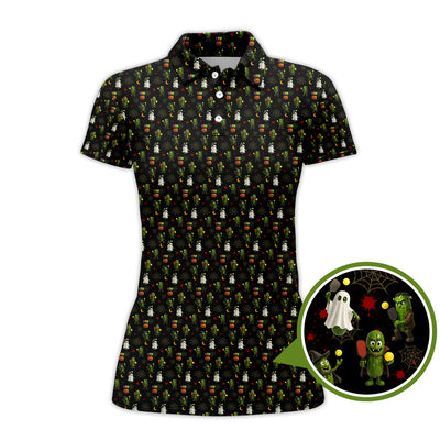 Halloween Pickleball Shirt, Funny Spooky Pickleball Pattern Shirt, Gift For Pickleball Player
