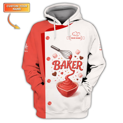 Custom Name Baker Uniform, Baking Shirt Gift For Bakers, Bakers Shirts For Women's