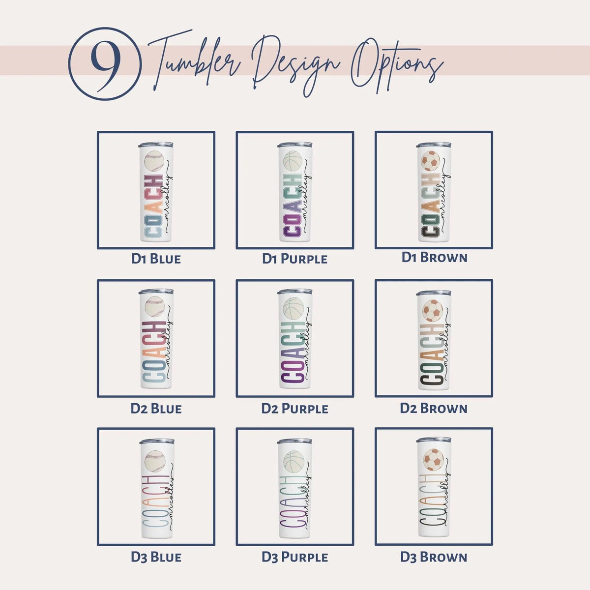 Personalized Coach Tumbler With Name, Custom Coach Gift, Coach Skinny Tumbler, Sports Coach Thank You Gift