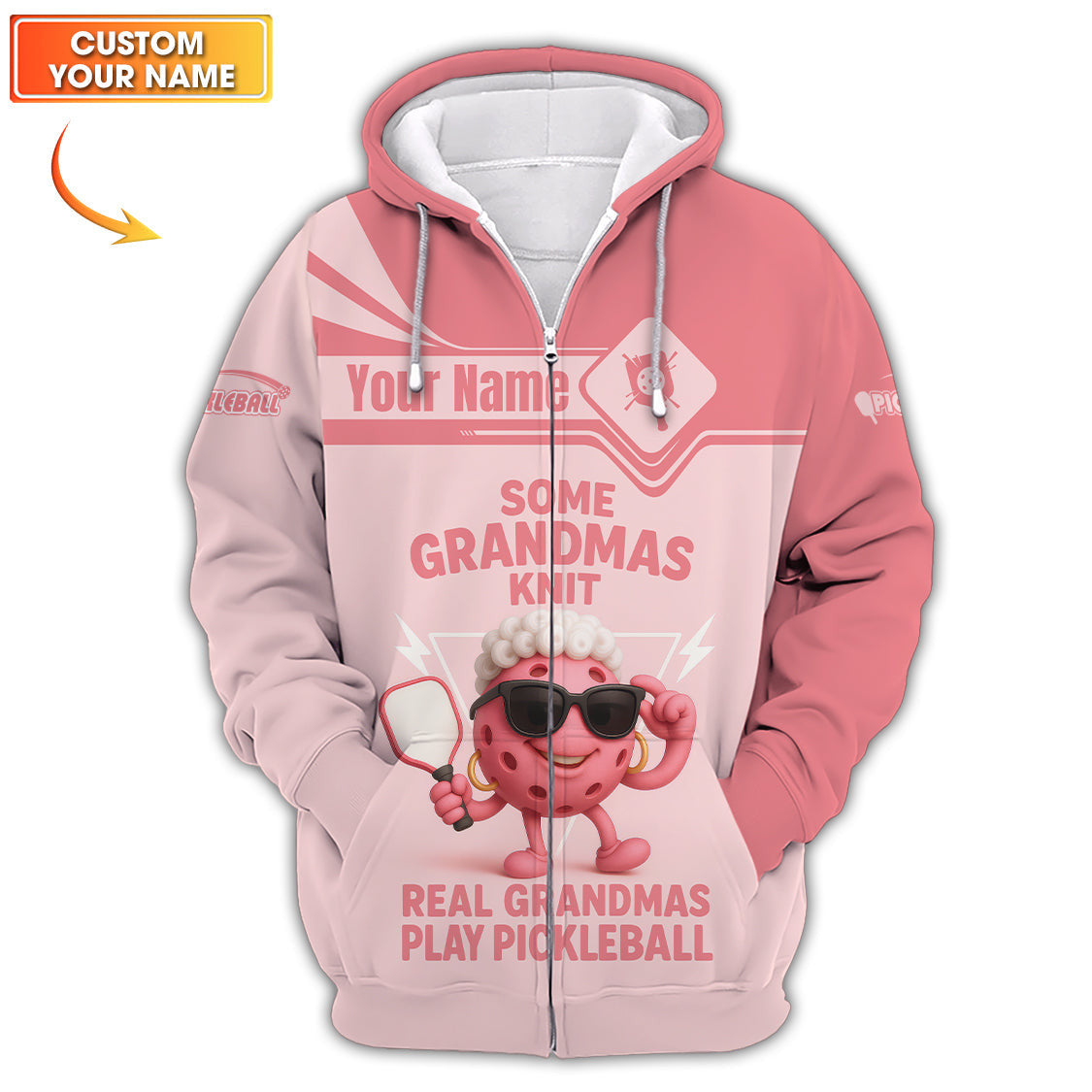 Funny Grandma Pickleball Shirt, “Real Grandmas Play Pickleball” Custom Name Shirts, Gift For Pickleball Lovers