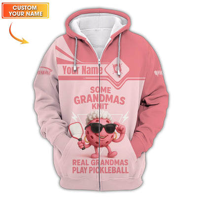 Funny Grandma Pickleball Shirt, “Real Grandmas Play Pickleball” Custom Name Shirts, Gift For Pickleball Lovers