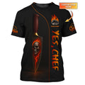 Knife Cooking Chef Shirt - Personalized Name Gift For Chef Lovers - Chef Cooking Custom T-Shirt