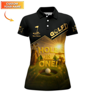 Custom Funny Golf Polo Texas Hold Em Shirt, Hole In One Golf Polos, Golf Gift For Men's