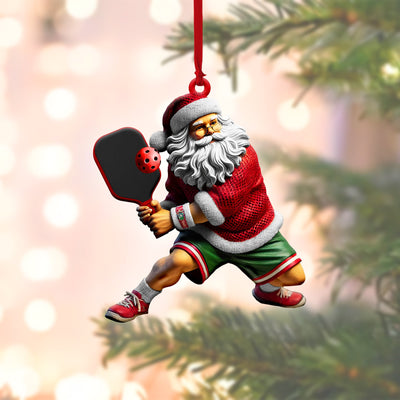 Personalized Pickleball Ornaments, Santa Pickleball, Pickleball Christmas Gift