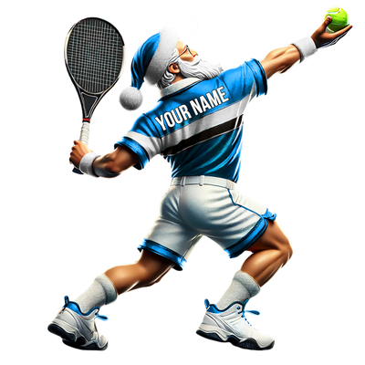Santa Tennis Acrylic Ornament, Gift for Tennis Players, Christmas Decor, Tree Decoration