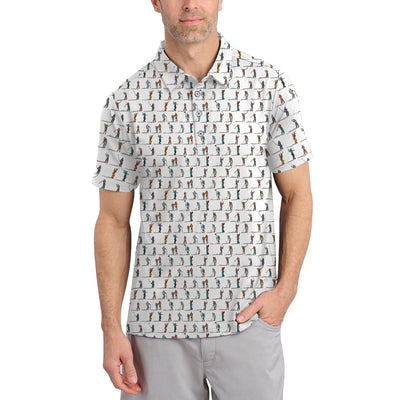 Golf Swing Motion Shirt, Pattern Golf Polos, Golf Gift For Men's, Funny Golf Shirts