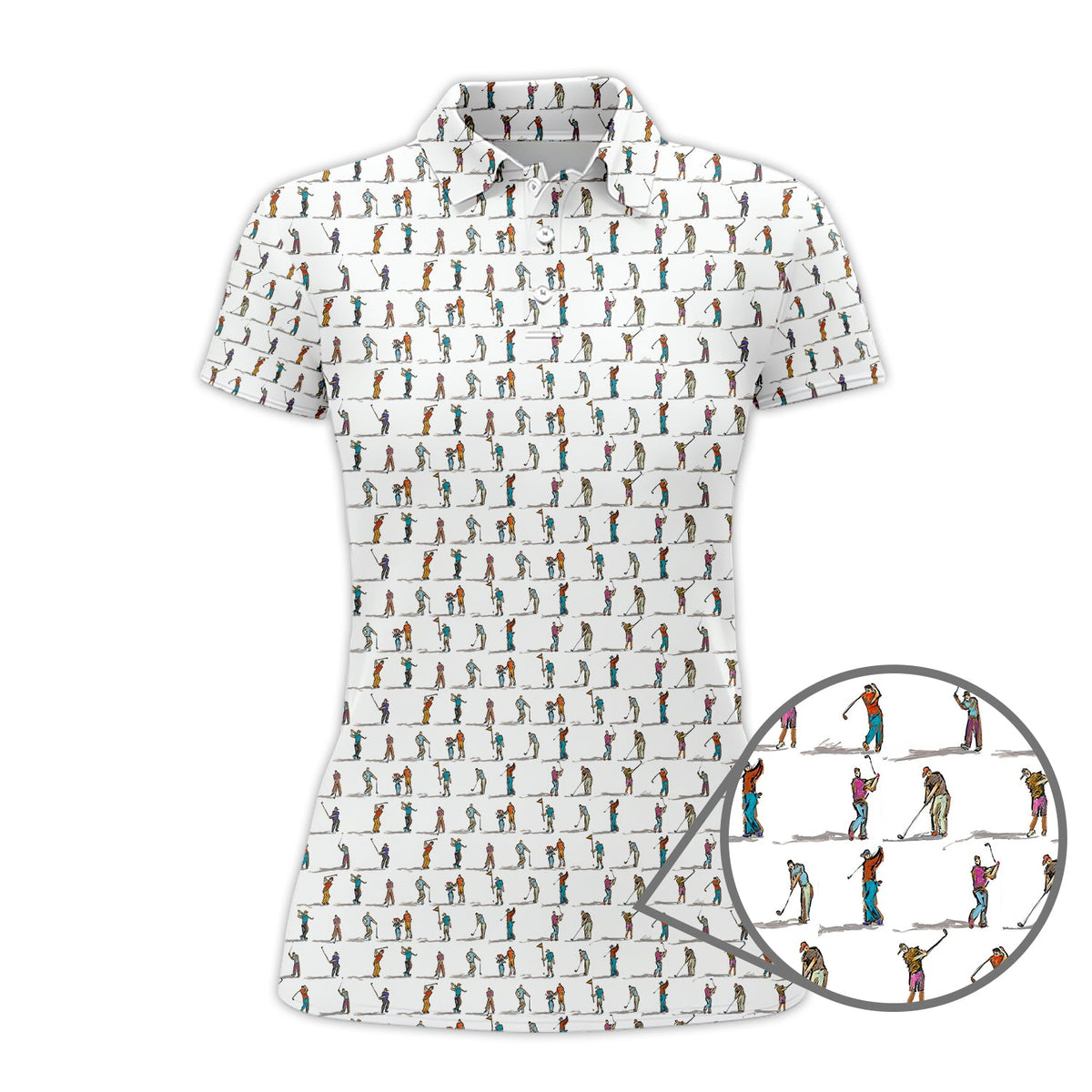 Golf Swing Motion Shirt, Pattern Golf Polos, Golf Gift For Men's, Funny Golf Shirts