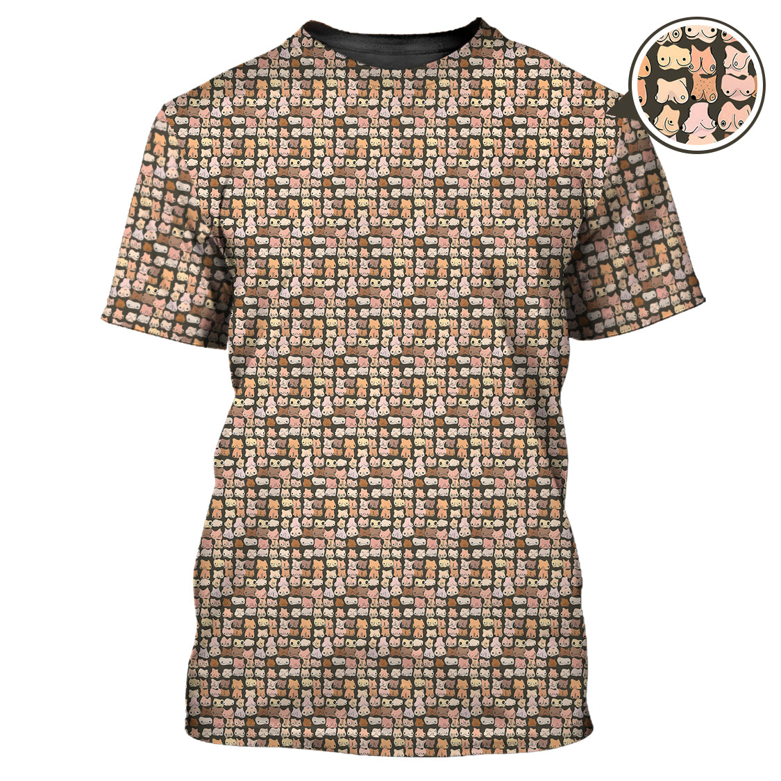Funny Golf Shirt, Boob Pattern Golf Polos for Men, Crazy Golf Shirts