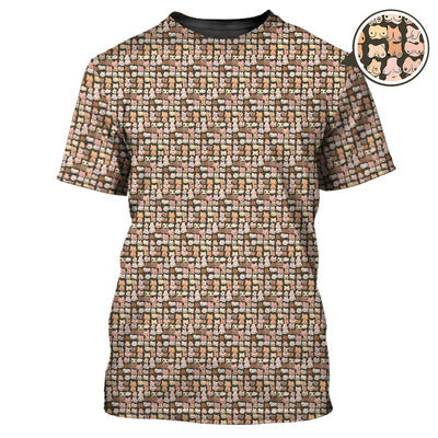 Funny Golf Shirt, Boob Pattern Golf Polos for Men, Crazy Golf Shirts