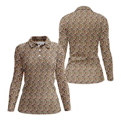 Funny Golf Shirt, Boob Pattern Golf Polos for Men, Crazy Golf Shirts