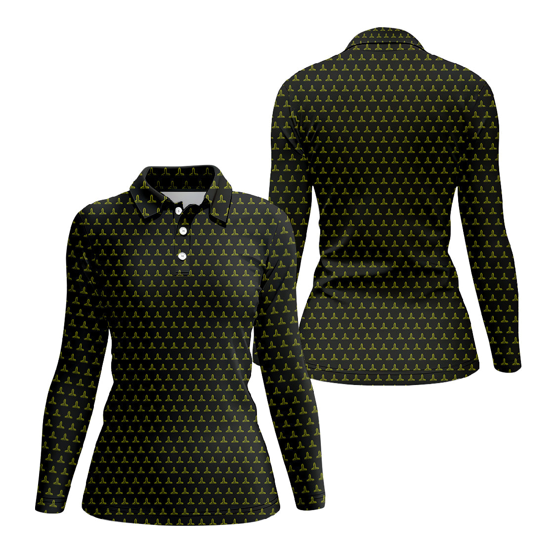 Cactus Pattern Golf Shirt, Funny Golf Polos , Crazy Golf Shirts For Men