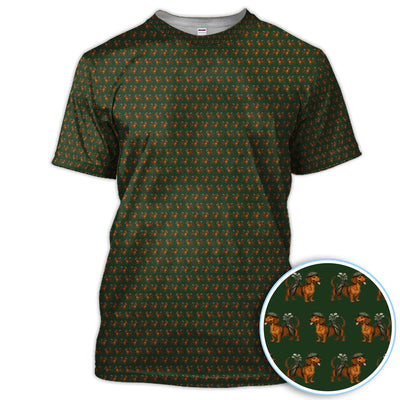 Dachshund Pattern Golf Polos, Crazy Dachshund Golf Shirt For Men, Funny Golf Shirt
