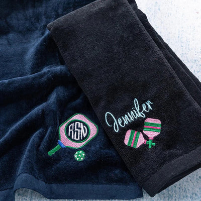 Personalized Embroidered Pickleball Towel Cotton, Gift for Pickleball Lovers