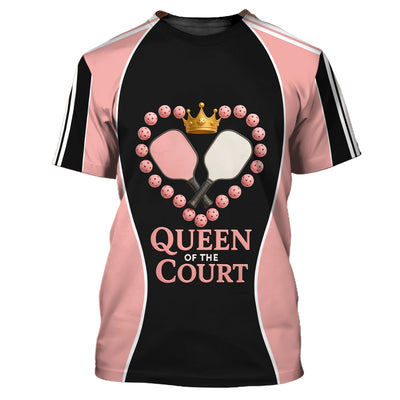 Funny Polos For Pickleball, Queen of the Court Pickleball Shirt, Gift For Women's Players