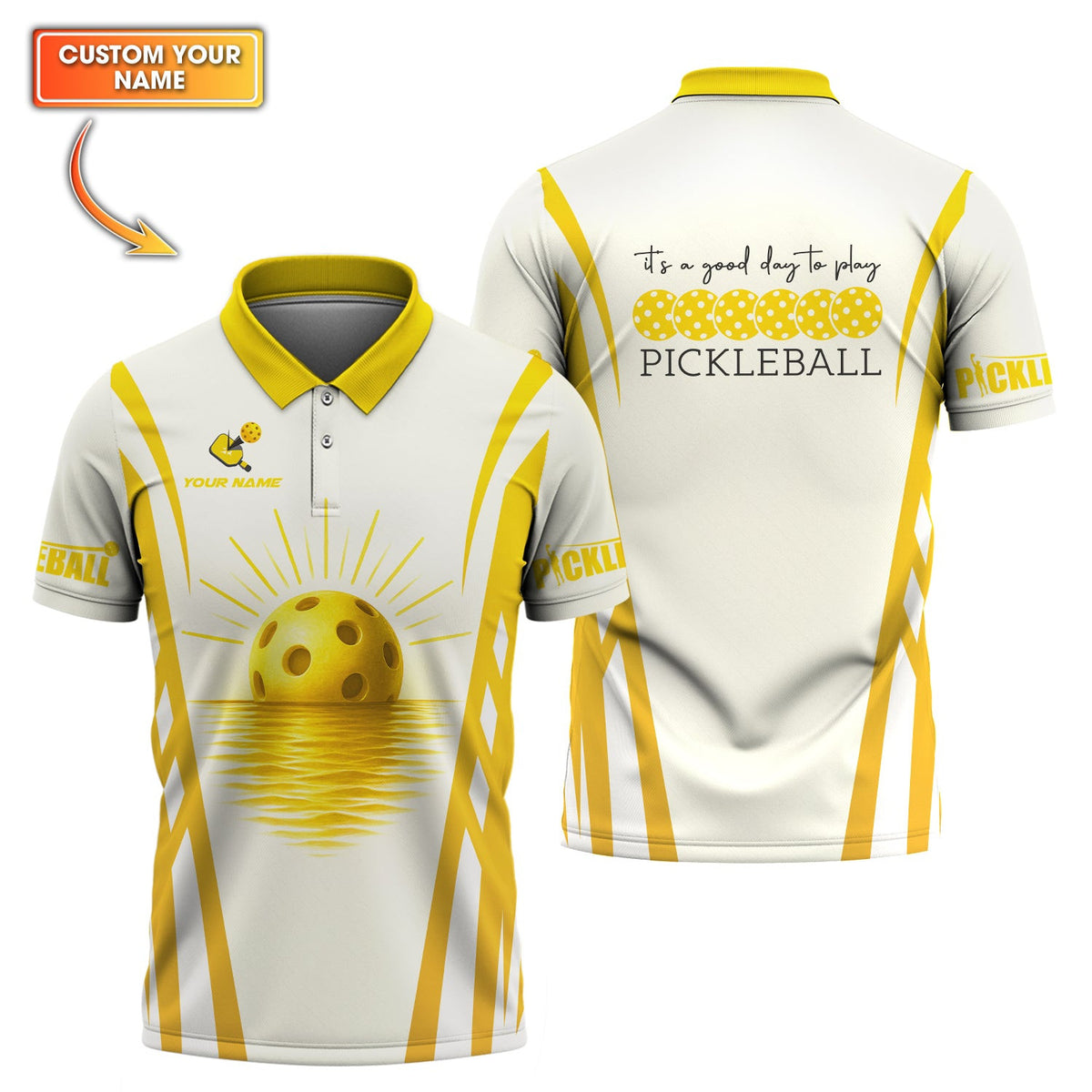 It's a Good Day to Play Custom Name Polos, Funny Pickleball Shirts, Gift For Pickleball Players