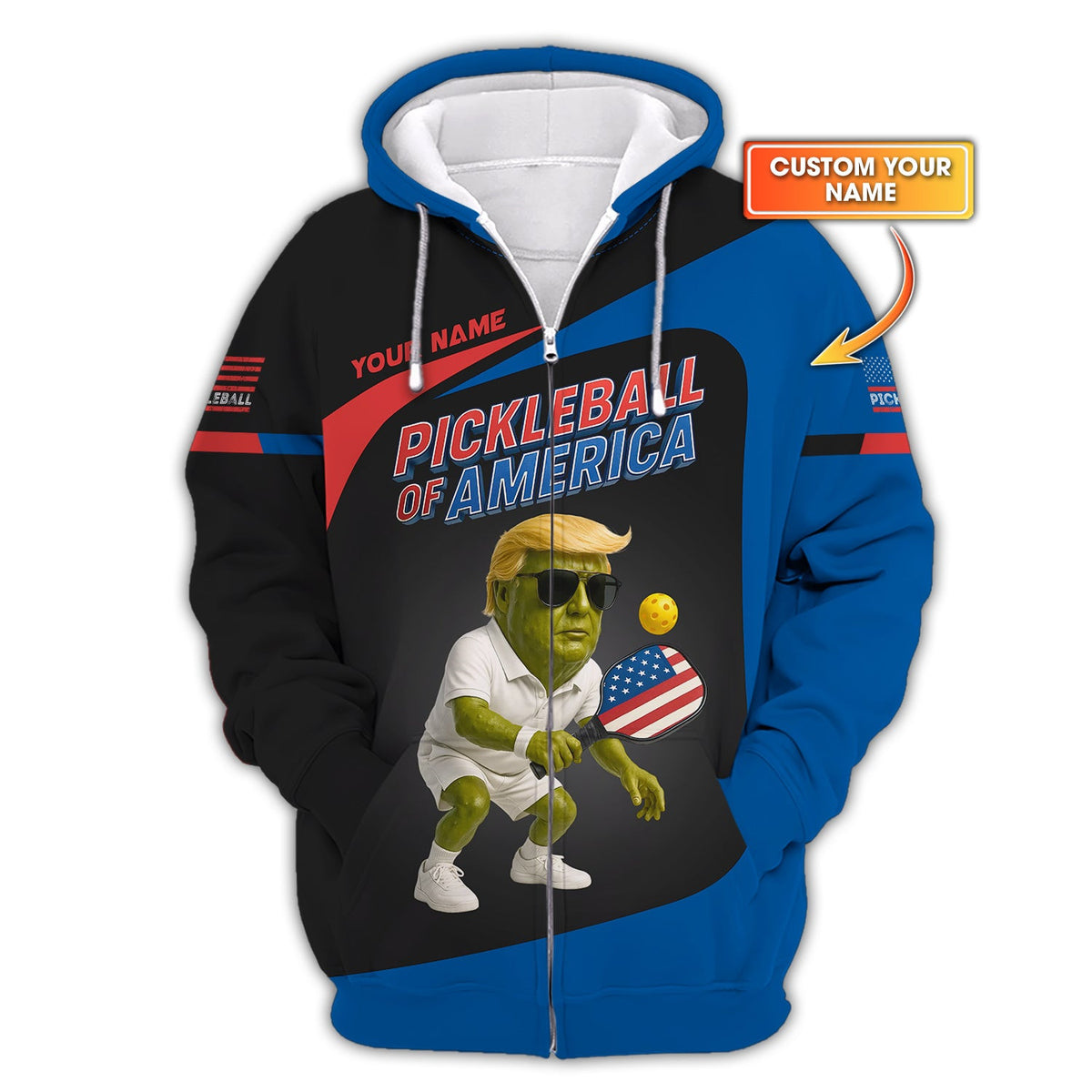 Trump Pickleball of America, Custom Name Pickleball Outfits Men, Pickleball Uniforms