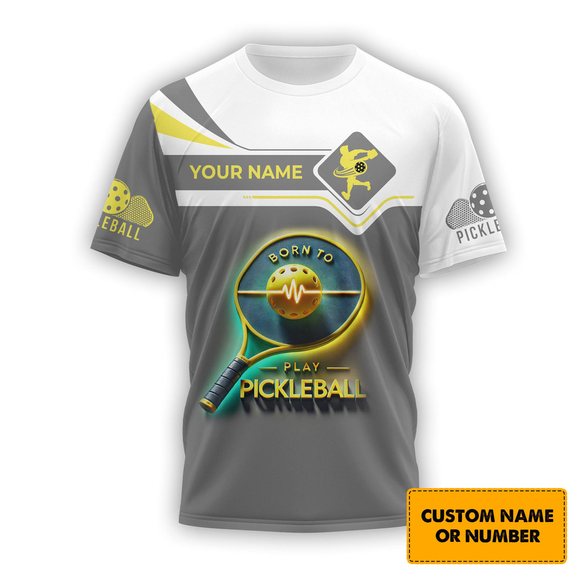 Born To Play Pickleball 3D T-Shirts, Pickleball Polo Shirt, Gift For Pickleball Player