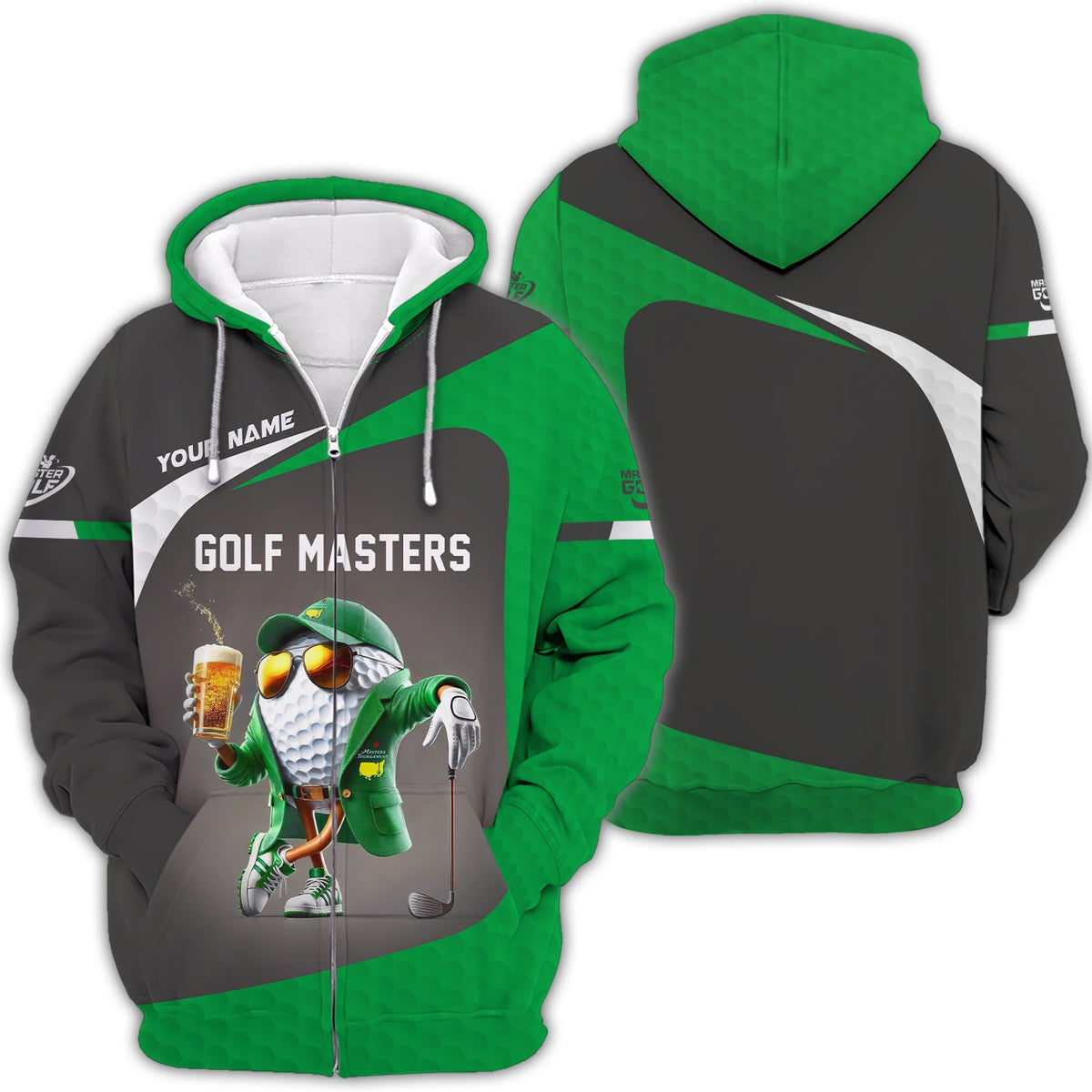 Custom Golf Masters Shirt Polo Golf Tournament, Funny Beer Golf Ball Shirts, Golf Gift For Dad