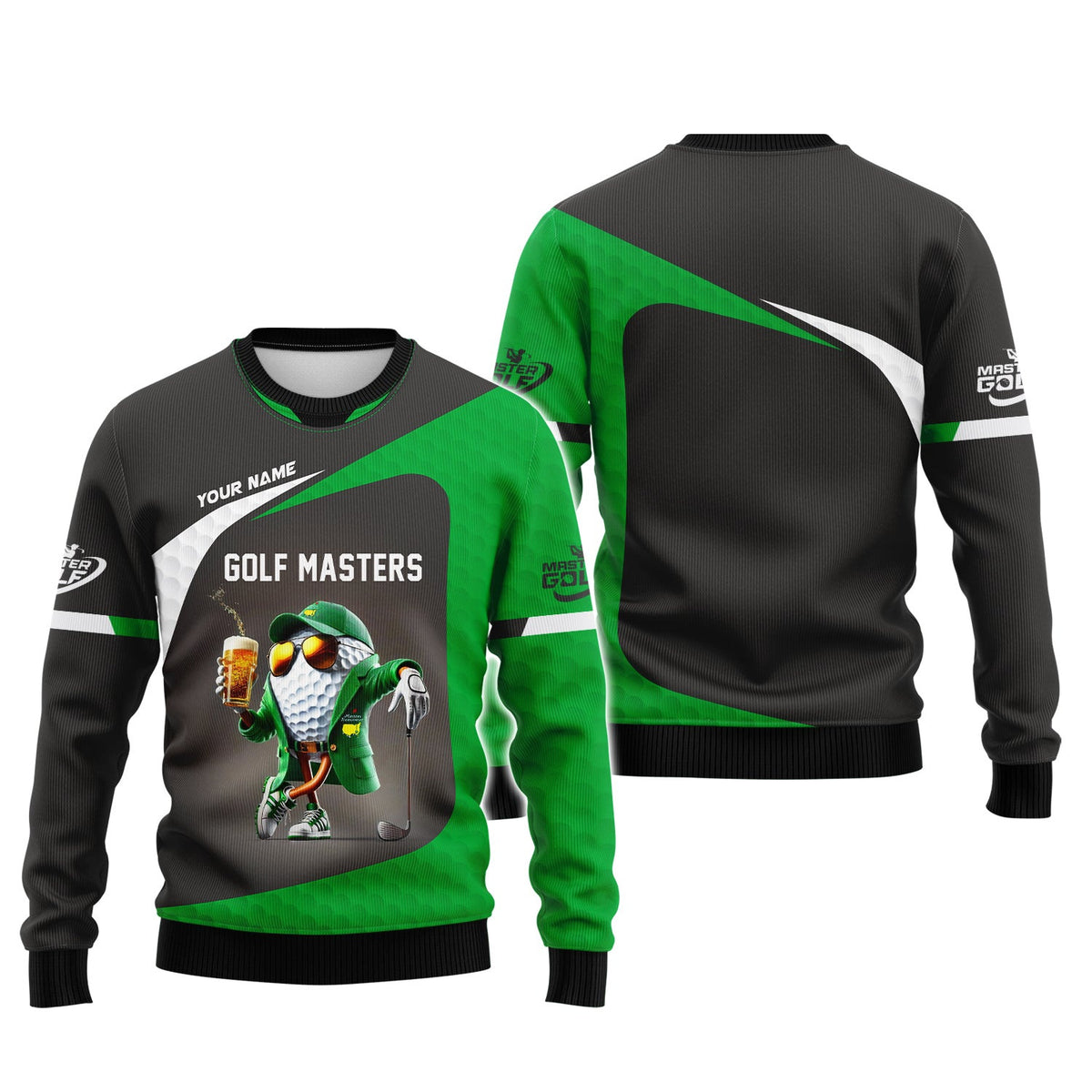 Custom Golf Masters Shirt Polo Golf Tournament, Funny Beer Golf Ball Shirts, Golf Gift For Dad