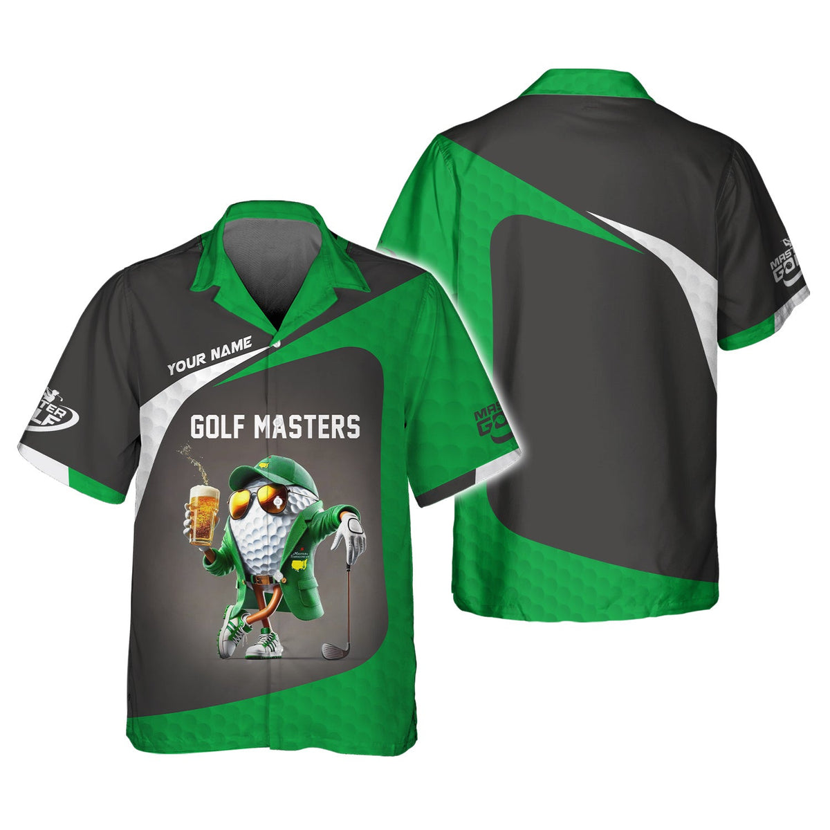 Custom Golf Masters Shirt Polo Golf Tournament, Funny Beer Golf Ball Shirts, Golf Gift For Dad