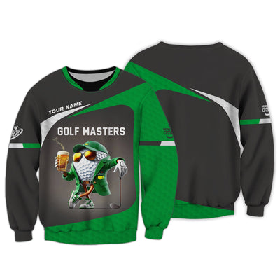 Custom Golf Masters Shirt Polo Golf Tournament, Funny Beer Golf Ball Shirts, Golf Gift For Dad