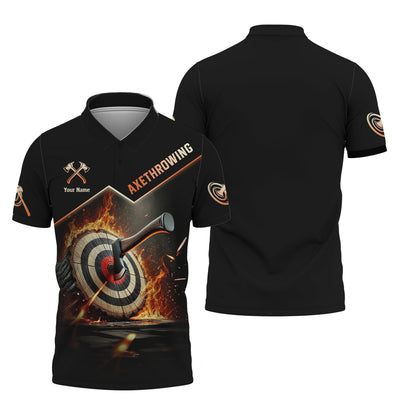 Custom Axe Throwing Target Fire T-Shirt, Gift for Axe Throwing Players