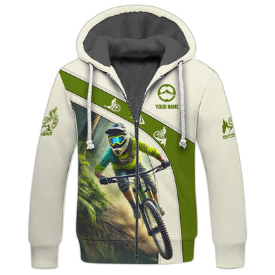 Custom Your Name Mountain Bike 3D T-Shirt, Mountain Bike Polo Shirt, Lightweight Sportswear, Personalized MTB Apparel, Gift for Cyclists