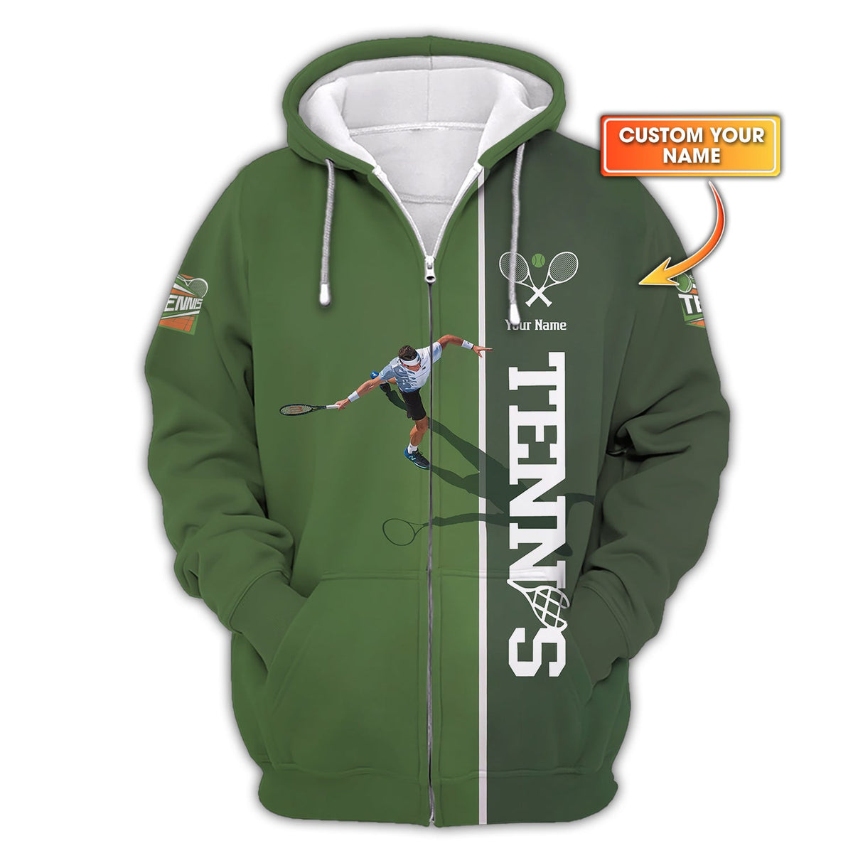 Custom Name Tennis Polo Shirt, T-Shirt 3D Design Personalized, Classic Shirts For Tennis, Lightweight Sportswear, Gift for Tennis Players
